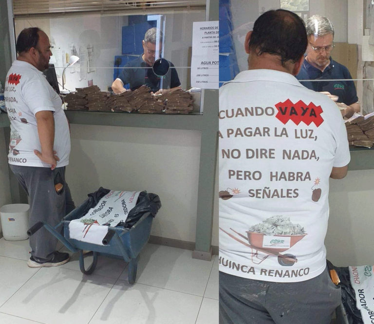 Un Comerciante Cordobés Llevó $840 mil en Carretilla para Pagar Factura de Luz