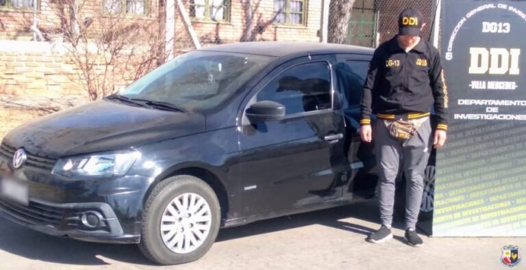 Recuperaron en Villa Mercedes un auto que fue robado de La Rioja