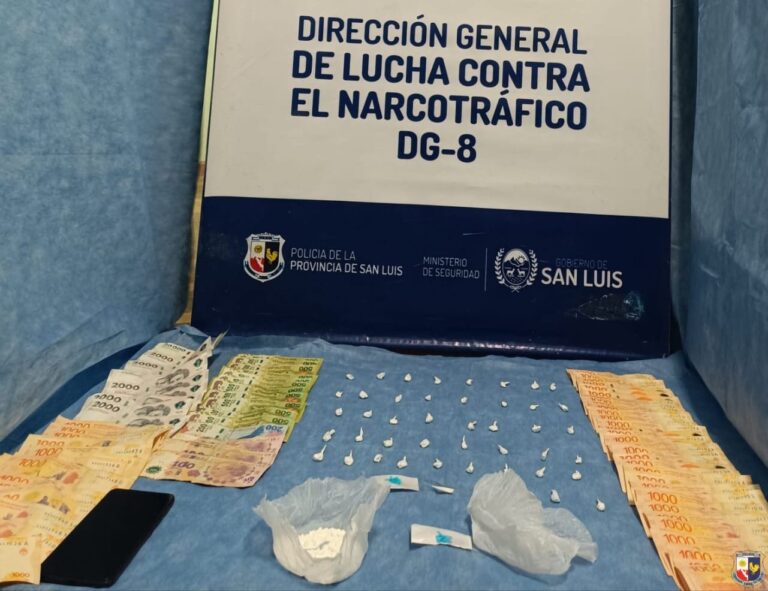 Allanamiento en Villa Mercedes: cocaína, detenidos y menores involucrados