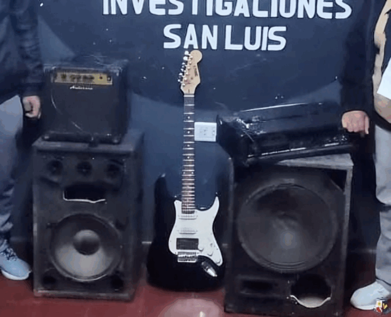 Recuperaron instrumentos robados de una iglesia en San Luis
