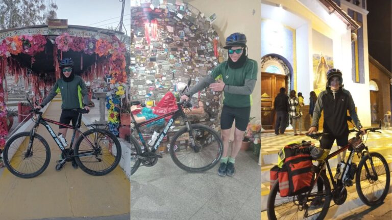Un joven villamercedino recorrió 430 km en bicicleta para cumplir una promesa