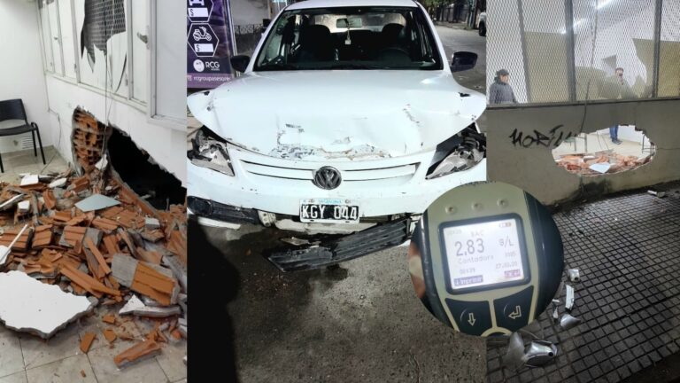 Un conductor ebrio chocó contra la Secretaría de Producción