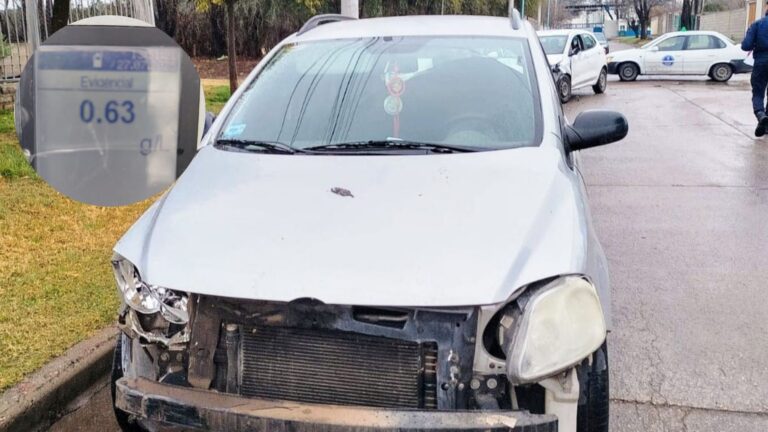 Accidente sin heridos, pero con alcohol al volante