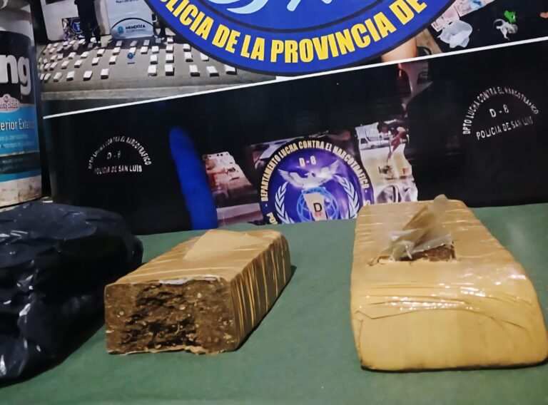 La Policía de San Luis secuestró droga valuada en más de 20 millones de pesos