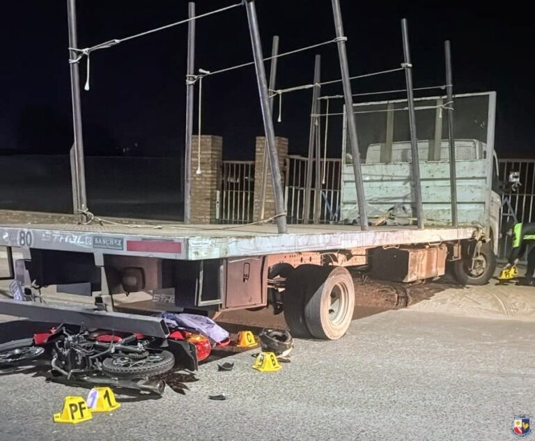 San Luis: un motociclista murió tras chocar contra un camión