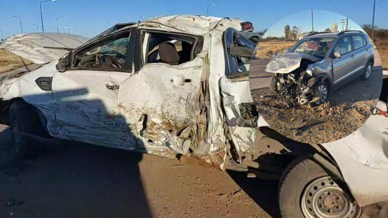 Fuerte choque en la circunvalación norte: dos vehículos involucrados