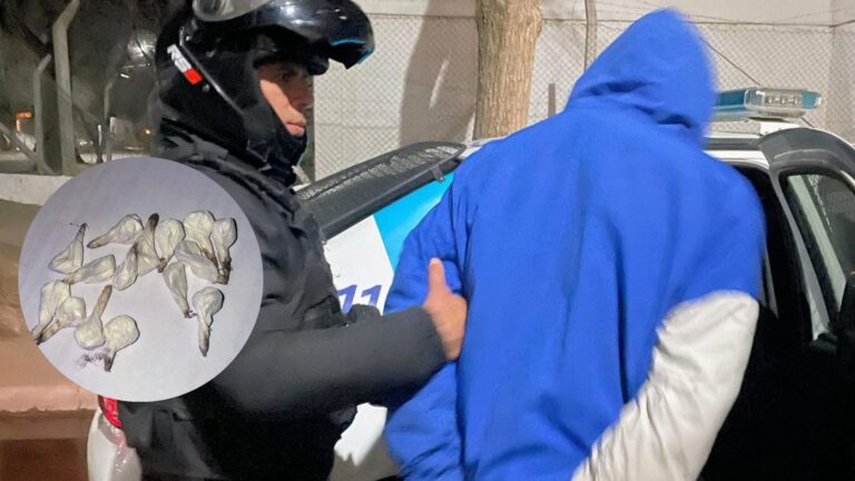 Detienen a un hombre con cocaína durante un control policial en Villa Mercedes