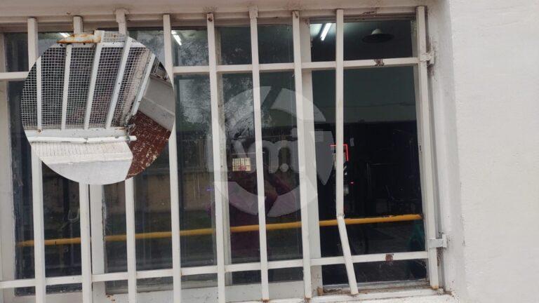 Destrozaron una reja del gimnasio NOW GYM y solo se llevaron una pava eléctrica