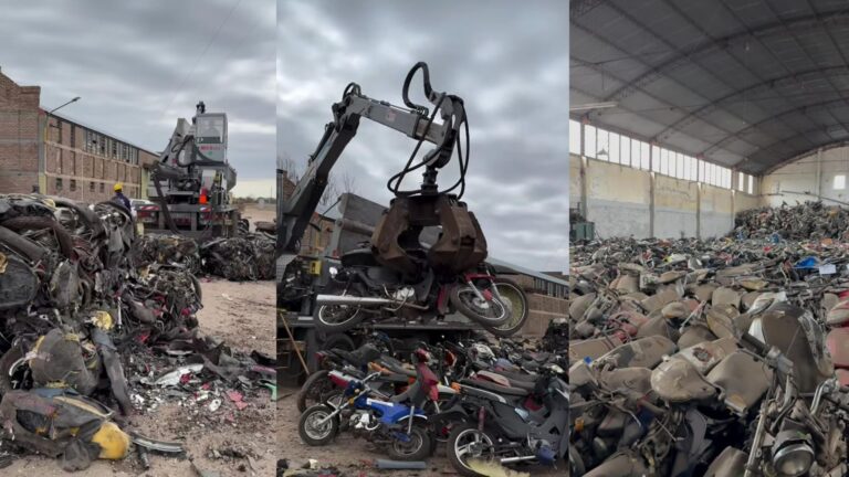 Compactaron 2.500 motos incautadas desde 2016