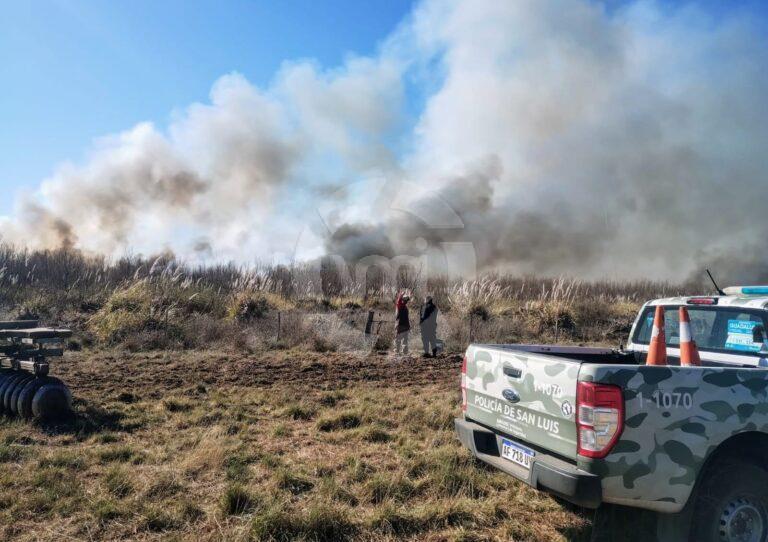 La Policía investiga una nueva quema no autorizada de vegetación en Villa Mercedes
