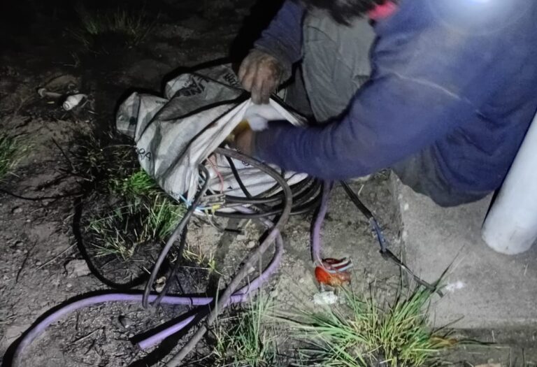 Un hombre fue detenido por sustraer cables en un predio de Vialidad