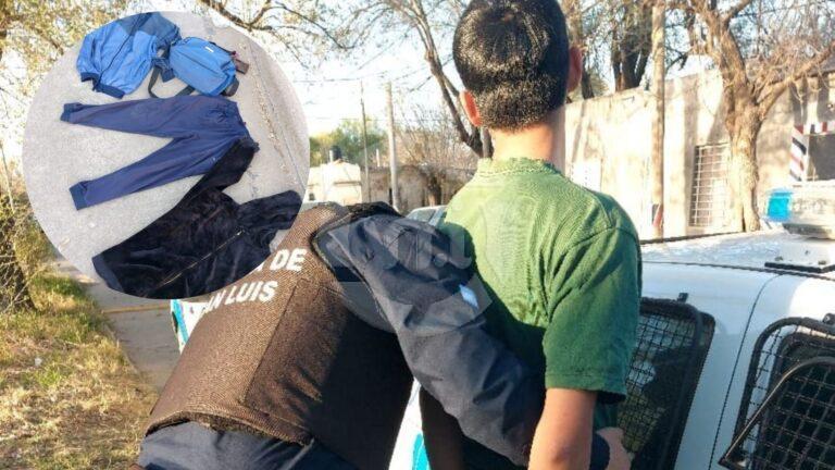 Un joven fue demorado por robar ropa de una vivienda
