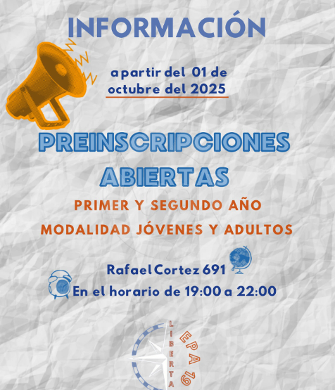 La EPA N°19 “Libertad” abrió las preinscripciones para jóvenes y adultos