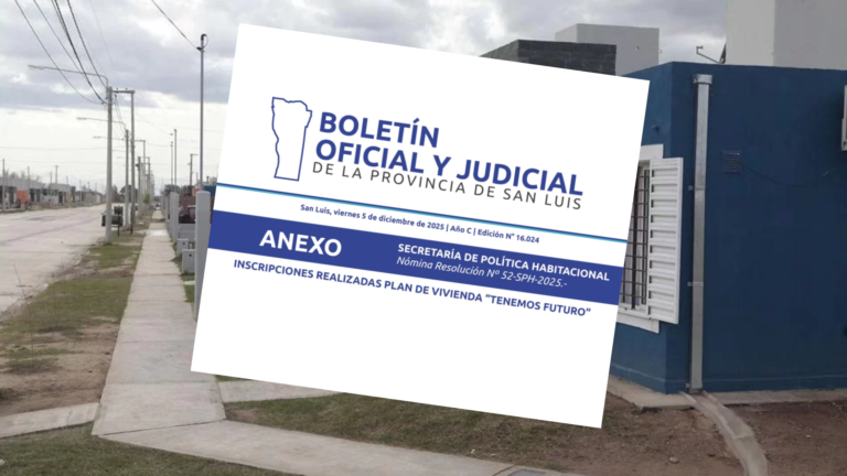 Viviendas sociales: publicaron el listado de inscriptos del plan “Tenemos Futuro”