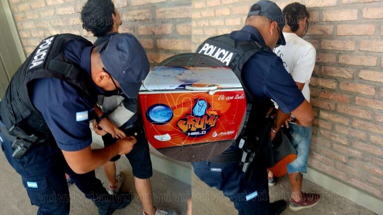 Transportaban un freezer por la calle y fueron demorados durante un patrullaje